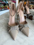 Rhinestone Embedded Pointy Ankle Strap Heels